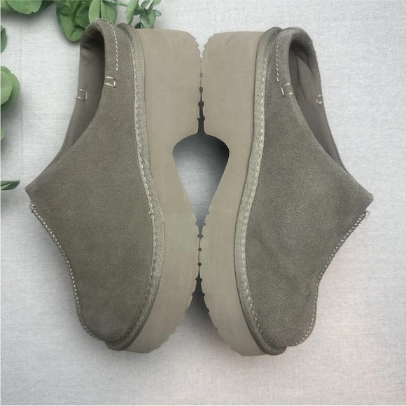 Project Cloud Johnna Platform Clogs Genuine Suede Uppers Gray Grey Size 8 - Picture 2 of 12